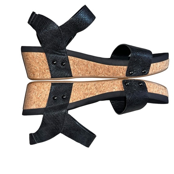 Boutique by Corkys Womens Slidell Black Wedges Size 10 - Picture 2 of 5